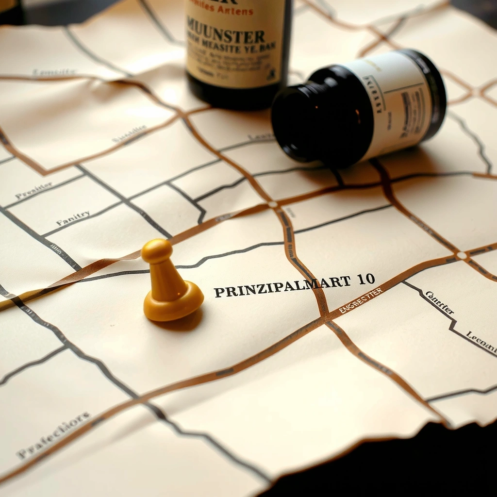 Statische Karte von Münster mit markiertem Standort Prinzipalmarkt 10