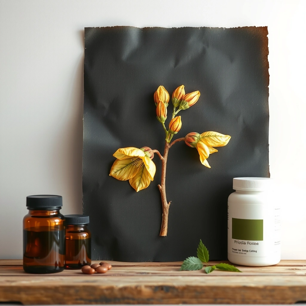 Botanische Illustration Rhodiola